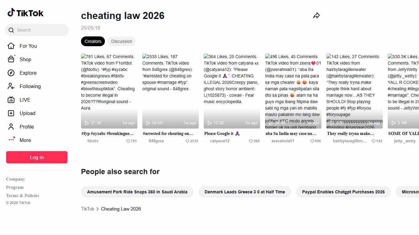Cheating Law 2026 TikTok